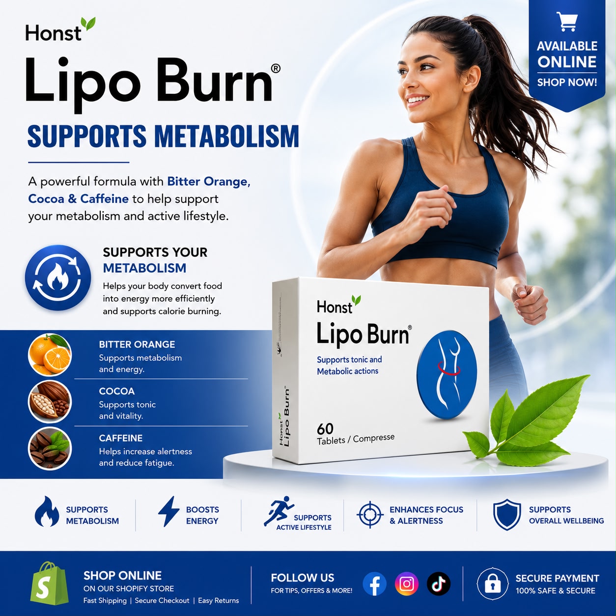 Lipo Burn, Metabolism support | 60 tab