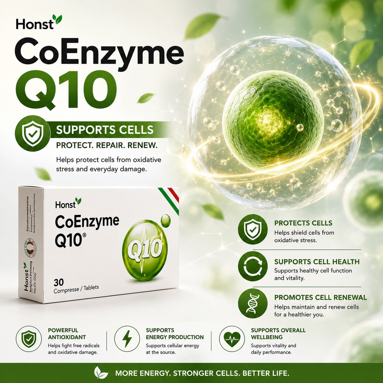 CoEnzyme Q10, Supports Energy production | 30 tab