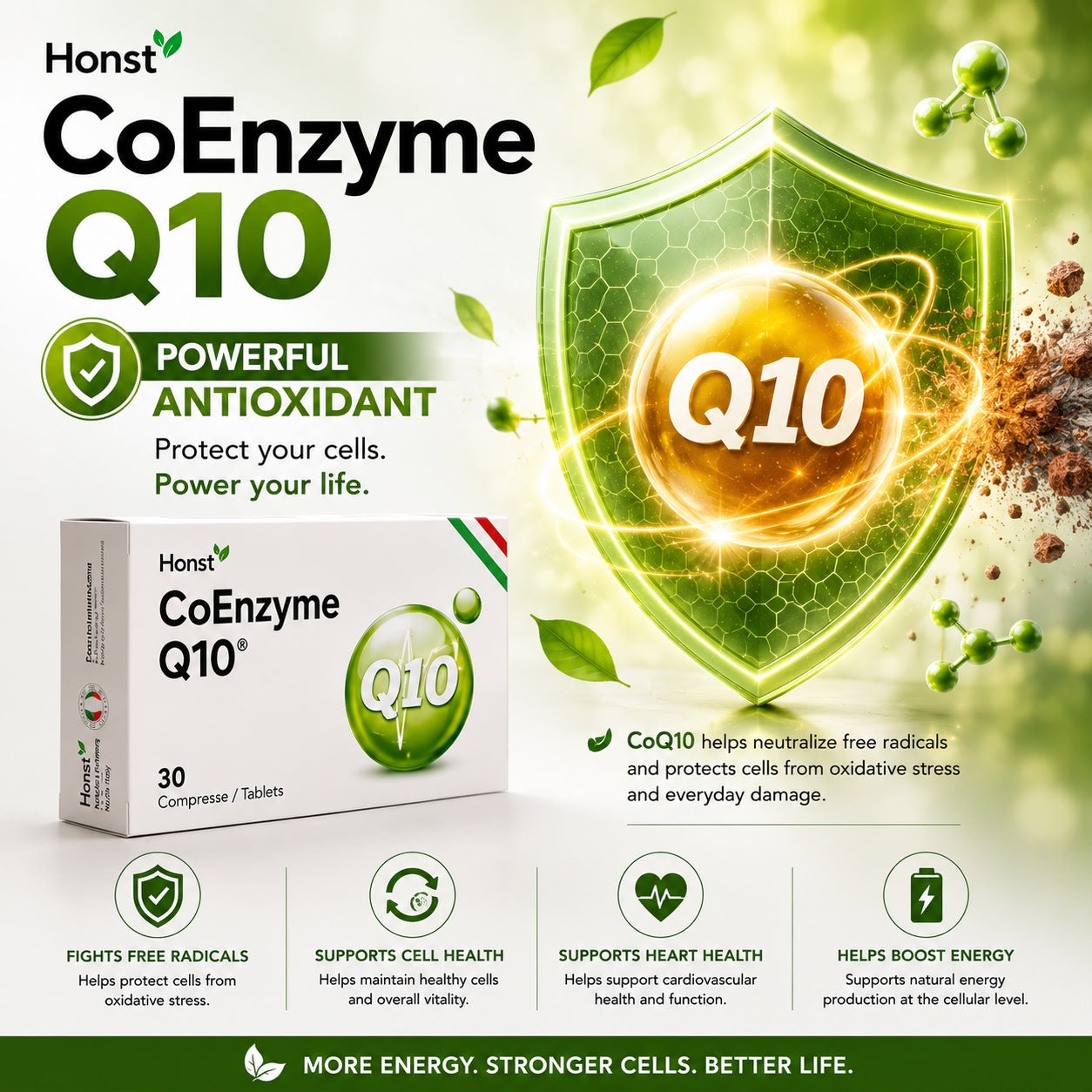 CoEnzyme Q10, Supports Energy production | 30 tab