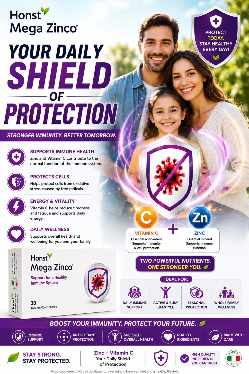 Mega Zinco, Skin, immunity & hormonal balance support | 30 tab