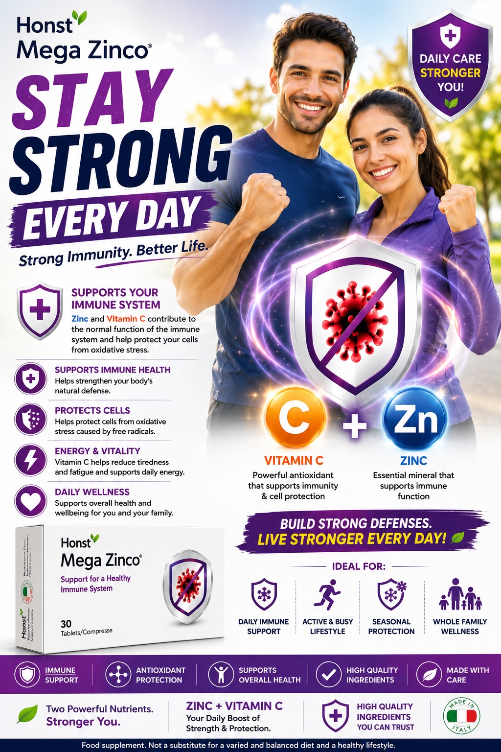 Mega Zinco, Skin, immunity & hormonal balance support | 30 tab