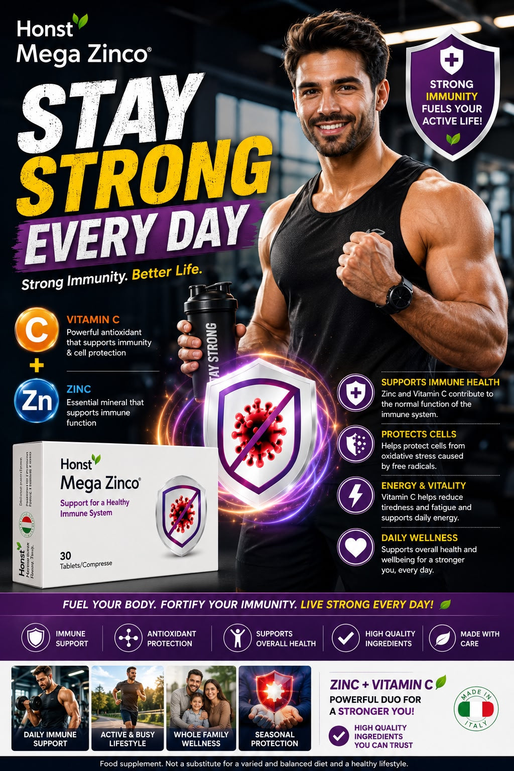 Mega Zinco, Skin, immunity & hormonal balance support | 30 tab
