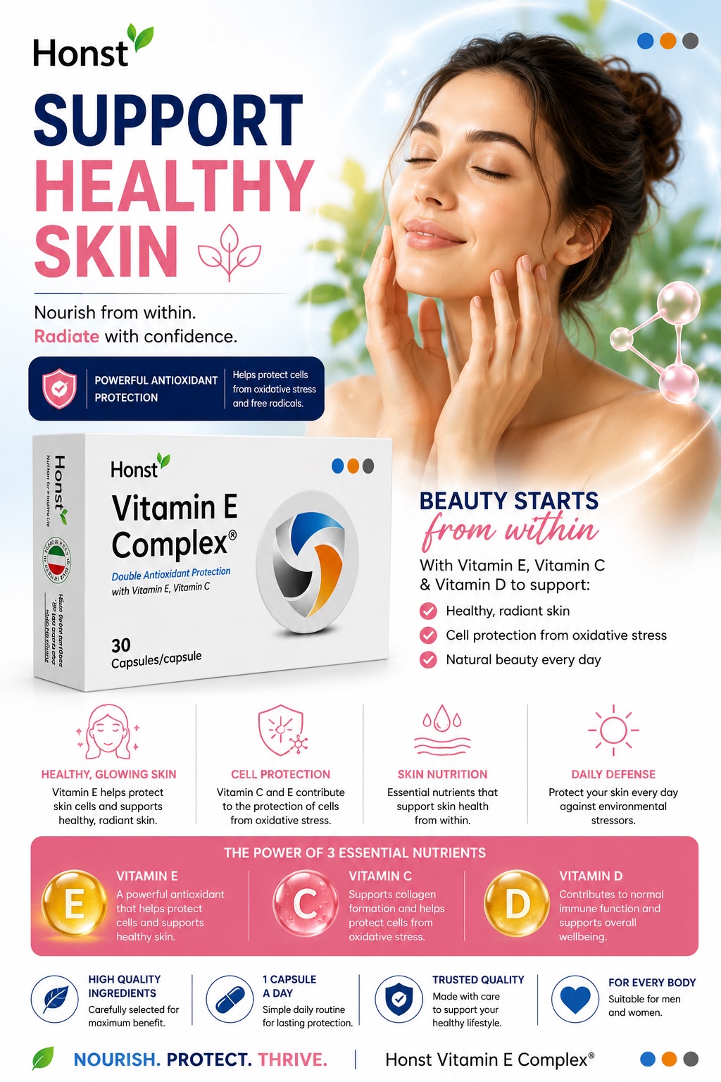Vitamin E Complex, Antioxidant & Energy Support | 30 cap