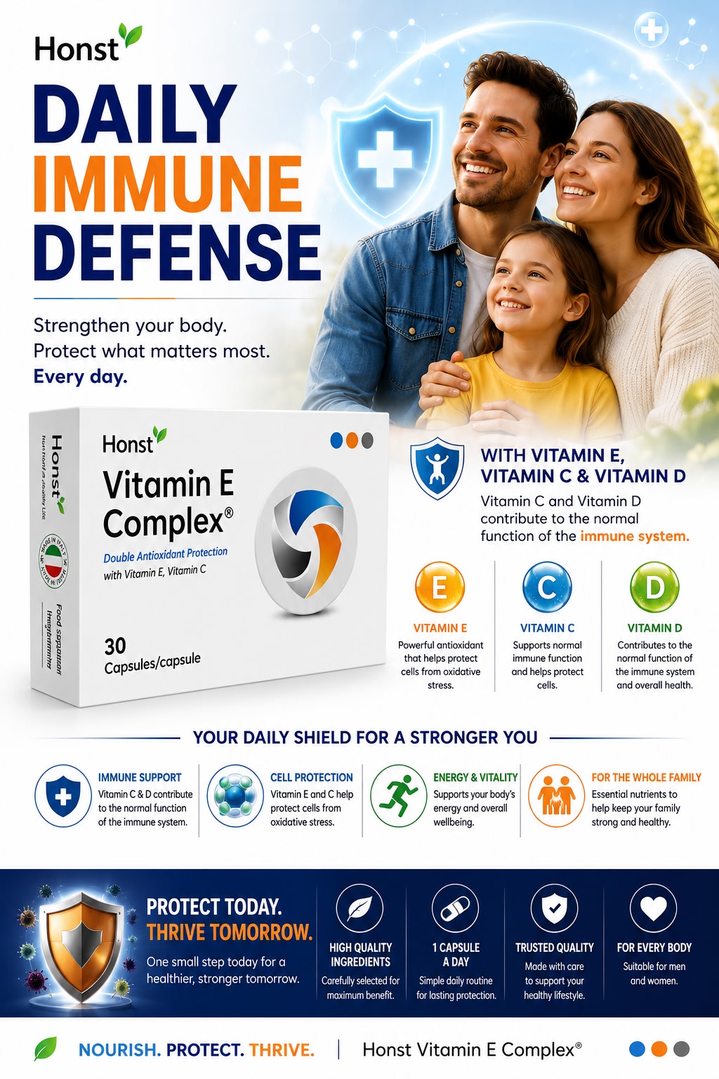 Vitamin E Complex, Antioxidant & Energy Support | 30 cap